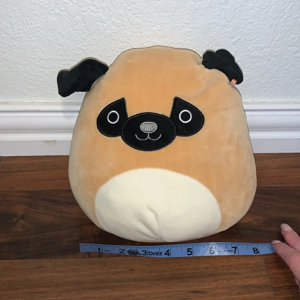 Official Squishmallows 10 Inch Prince The Pug Dog Plush Stuffed Animal Toy